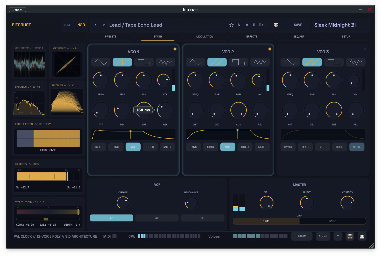 Sleek Midnight Blue theme